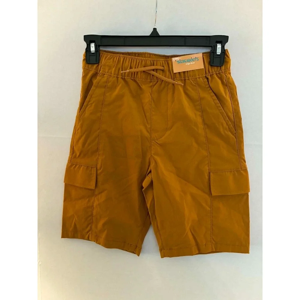 Thereabouts‎ Cargo Shorts Boys Medium 10/12 Rich Khaki Stretch Pull On NWT